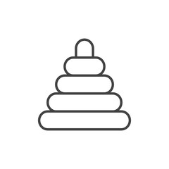 stacking rings toy icon. children toy. Donut tower