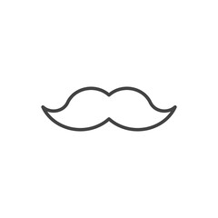 Isolated icon of a mustache, Vector illustration