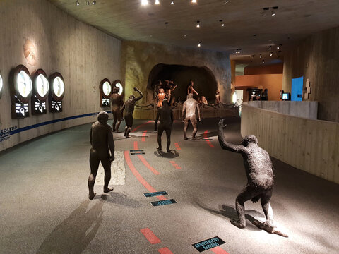Krapina, Croatia - July 10, 2022: The Neanderthal Museum in Krapina, Croatia.