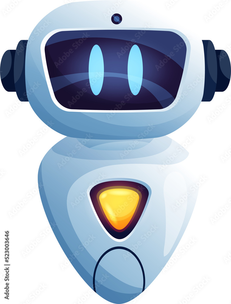 Fototapete friendly smiling chatbot isolated ai robot helper