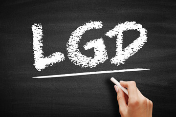 LGD - Loss Given Default is the share of an asset that is lost if a borrower defaults, acronym...