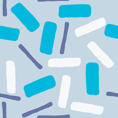 Geometric seamless abstract vector pattern with repeating rectangles and squares. Colourful composition style design for print, backdrop, background, textile, fabric products, wrapping and wall paper.