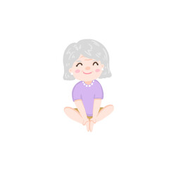 Old woman exercise, health of the elderly