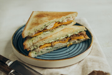 Sandwich with chicken and cheese