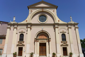 Fototapeta na wymiar Historic buildings of Viadana, Mantova, Italy