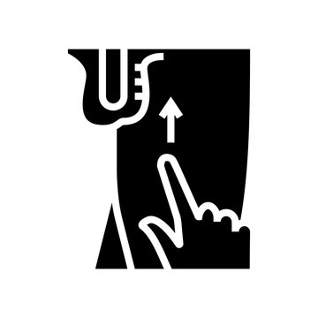 cremasteric reflex glyph icon vector. cremasteric reflex sign. isolated symbol illustration