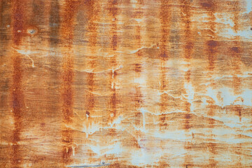 Old zinc background in vintage style and show line in texture for graphic design or wallpaper. Rusted wall texture on metal sheets in retro concept.