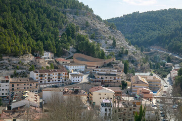 Alcalá del Júcar - View of the City from above. Albacete province, Spain