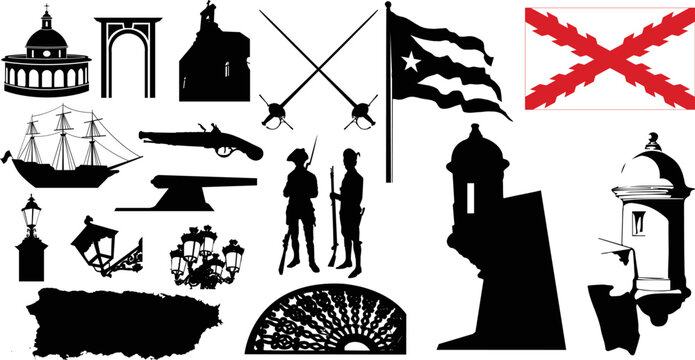 Puerto Rico Colonial Silhouettes