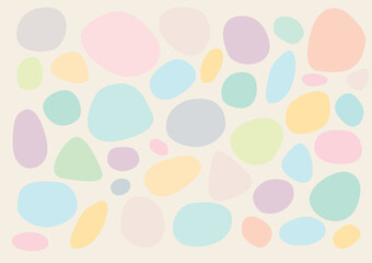 Various shapes seamless patterns pastel colors.