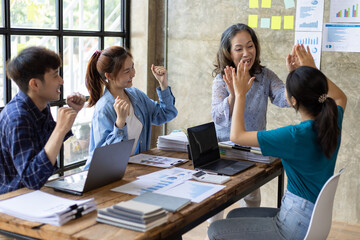 Meeting business and corporate people, hearing opinions from colleagues.