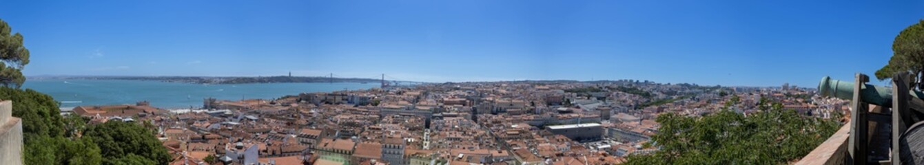 A panorama of Lisbon from Saint George's Castle