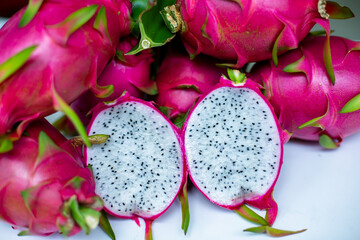 Dragon fruit isolated on white background