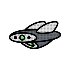 flat alien invasion human icon