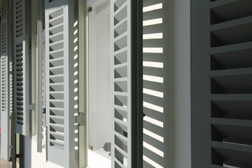 row of window shutters closeup architecture open exterior of houses building 11 Dec 2011
