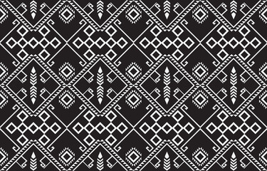 Geometric ethnic pattern seamless design for background or wallpaper.