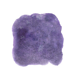 Abstract violet deep purple color watercolor stain isolated. Watercolor hand drawn texture backgrounds, cards, banner