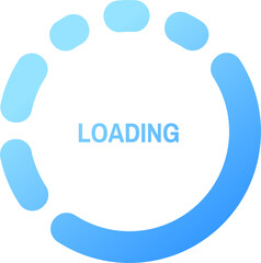 Load reboot circle gradient bar, buffer progress