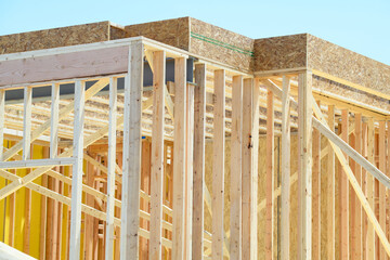 New house construction house framing