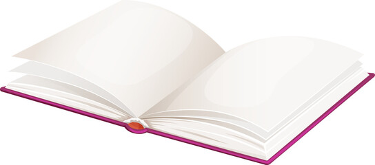 Textbook with blank pages in hardcover, open book