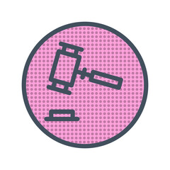 simple flat law court icon