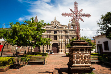 Historical Santa Barbara church built in 1726 at the beautiful colonial town of Santa Fe de...