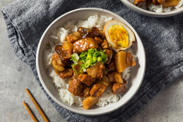 Homemade Taiwanese Lu Rou Fan Braised Pork and Rice