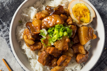 Homemade Taiwanese Lu Rou Fan Braised Pork and Rice