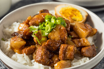 Homemade Taiwanese Lu Rou Fan Braised Pork and Rice