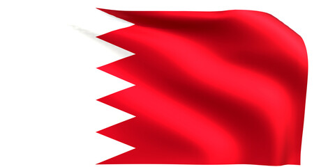 Bahrain flag 3d render.