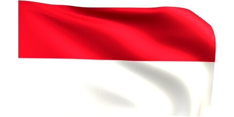 Indonesia flag 3d render.