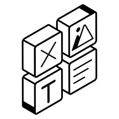A modern user interface line icon design 