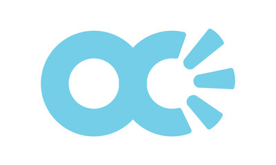 letter oc, oo shout logo vector design symbol illustration sign icon design idea