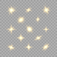 Vector transparent sunlight special lens flare light effect. Bright beautiful star. Light from the rays.	