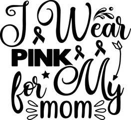 Obraz premium Breast cancer svg design cut files