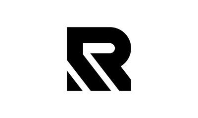 letter R black symbol vector logo design sign illustration