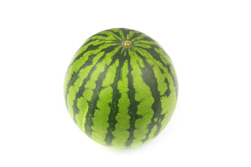 Whole watermelon isolated on white background	