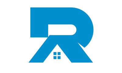 letter R masculine roof real estate construction vector logo symbol illustration sign icon design idea