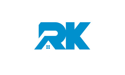 Obraz premium letter RK roof real estate logo vector logo symbol illustration sign icon design idea