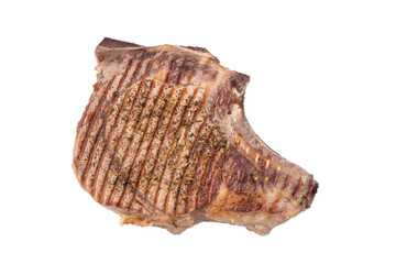côte de boeuf grillée isolé sur un fond blanc