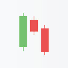 Panic Sell Bearish, Candlestick chart trading, financial and stock markets, Minimal concept trading cryptocurrency, investment trading, exchange, simple, isometric, financial, index, forex.
