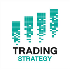 Logo Trading Strategy, Candlestick pattern, Minimal concept trading crypto currency, Market investment trading, exchange, trade, infographic financial, forex, index, Vector.
