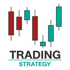 Logo Trading Strategy, Candlestick pattern, Minimal concept trading crypto currency, Market investment trading, exchange, trade, infographic financial, forex, index, Vector.
