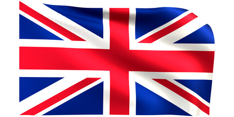 United Kingdom flag 3d render.