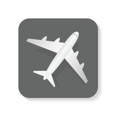 Fototapeta premium Transportation airplane flat icon, aircraft, Used for decorating logos and infographics, Travel, Vector Illustration.