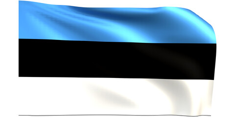 Fototapeta premium Estonia flag 3d render.