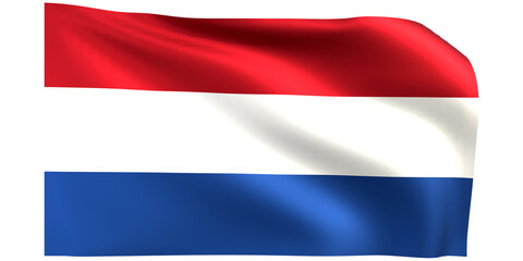 Netherland flag 3d render.