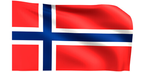 Norway flag 3d render.
