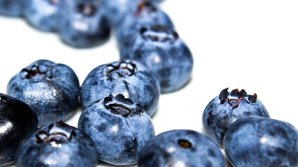 close-up lochina berries, fresh blueberries