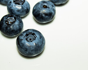 close-up lochina berries, fresh blueberries